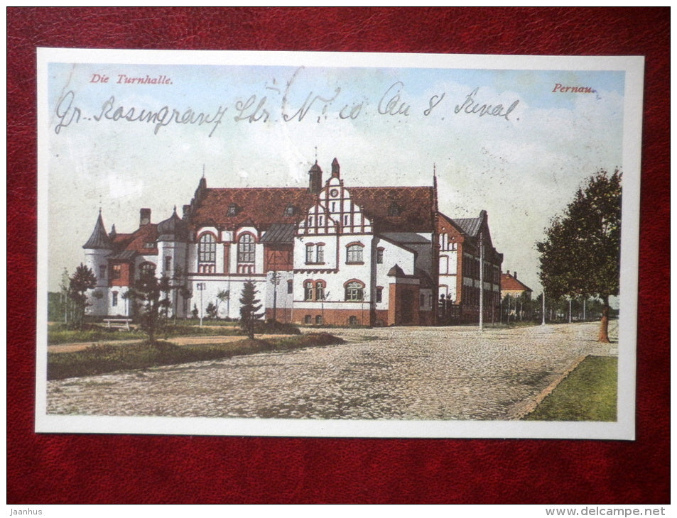 Pärnu - Pernau - gymnasium built in 1906/1907 - old postcard REPRODUCTION!!! - 1984 - Estonia USSR - unused - JH Postcards