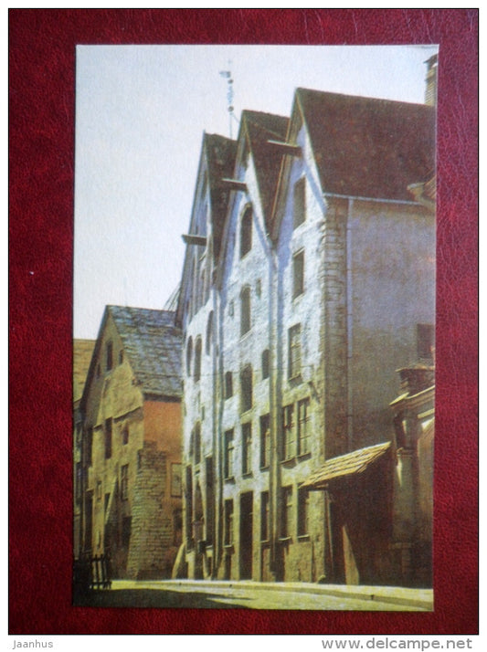 group of buildings Kolm Õde - Three Sisters - Old Town - Tallinn - 1972 - Estonia USSR - unused - JH Postcards