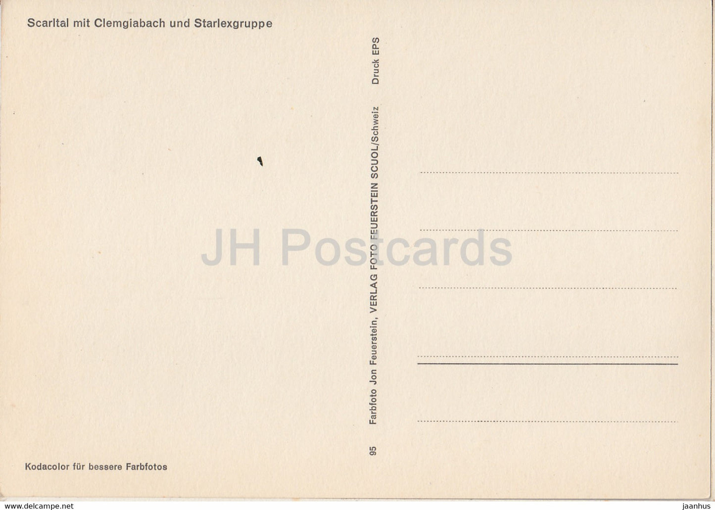 Scarital mit Clemgiabach und Starlexgruppe - Switzerland - unused