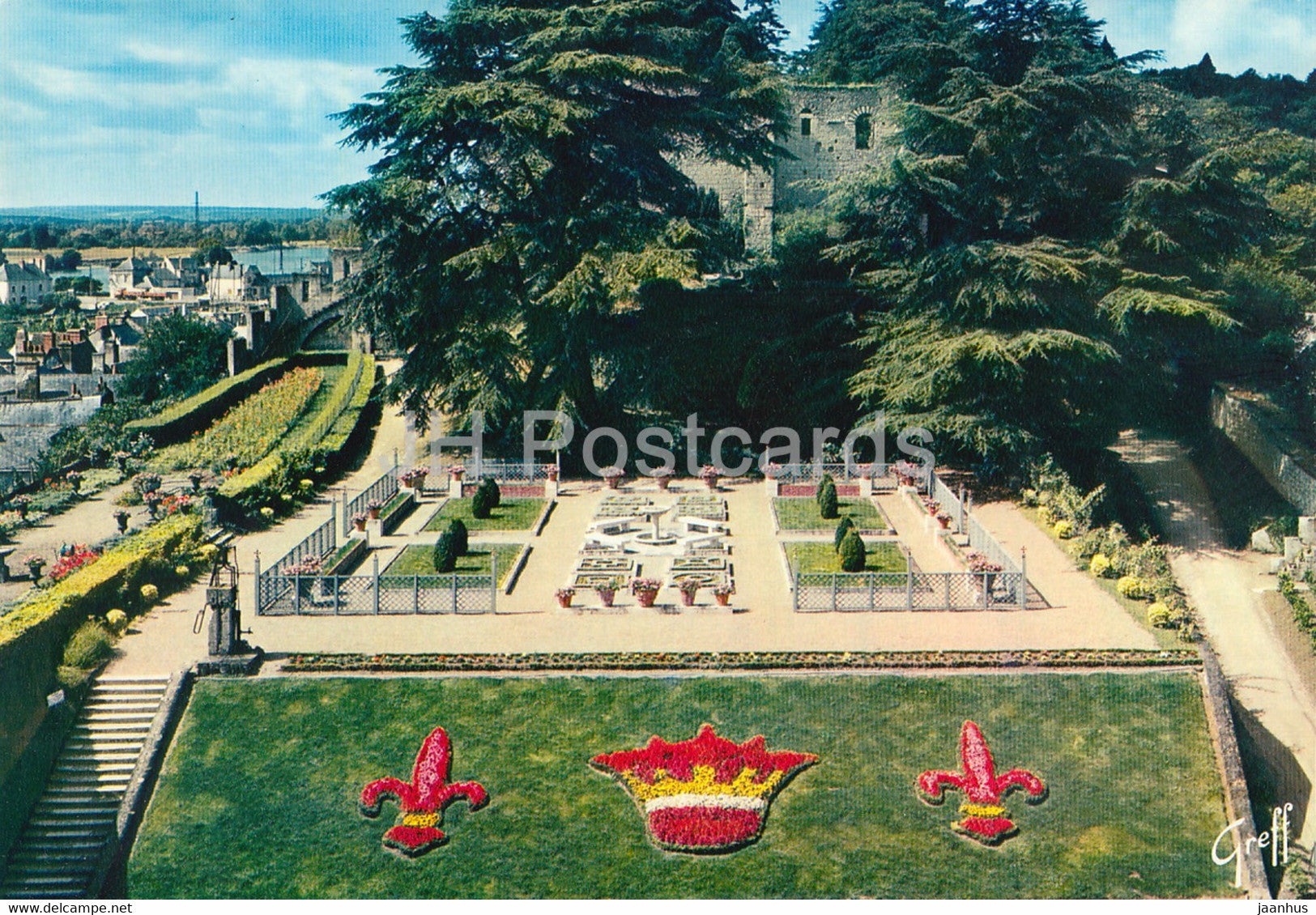 Langeais - Le jardins et les ruines du donjon de l'ancienne forteresse - France - unused - JH Postcards