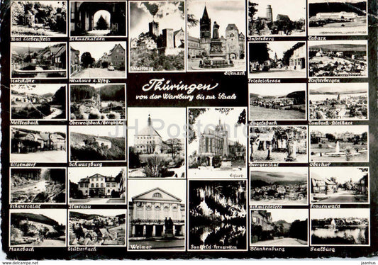 Thuringen von der Wartburg bis zur Saale - old postcard - 1967 - Germany DDR - used - JH Postcards