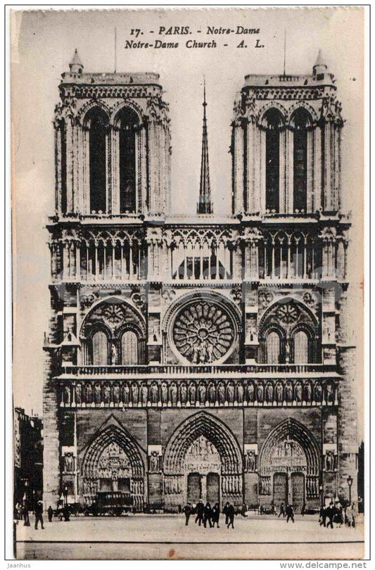 Notre Dame - church - 17 - Paris - France - unused - JH Postcards
