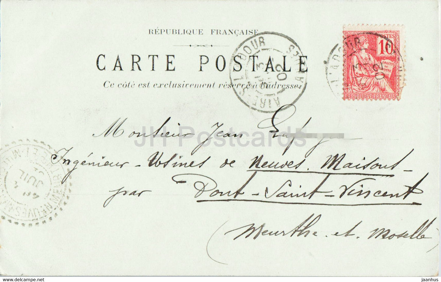 Pecheurs de L'Adour - Heliographie - old postcard - 1902 - France - used