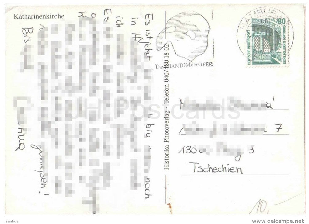Katharinenkirche - church - Germany - 1994 gelaufen - JH Postcards