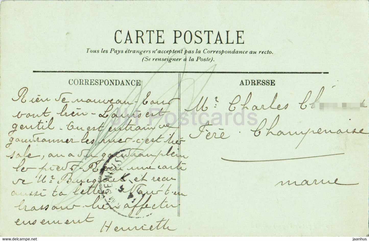 Effet de Vagues - 29 - LL - carte postale ancienne - 1909 - France - occasion