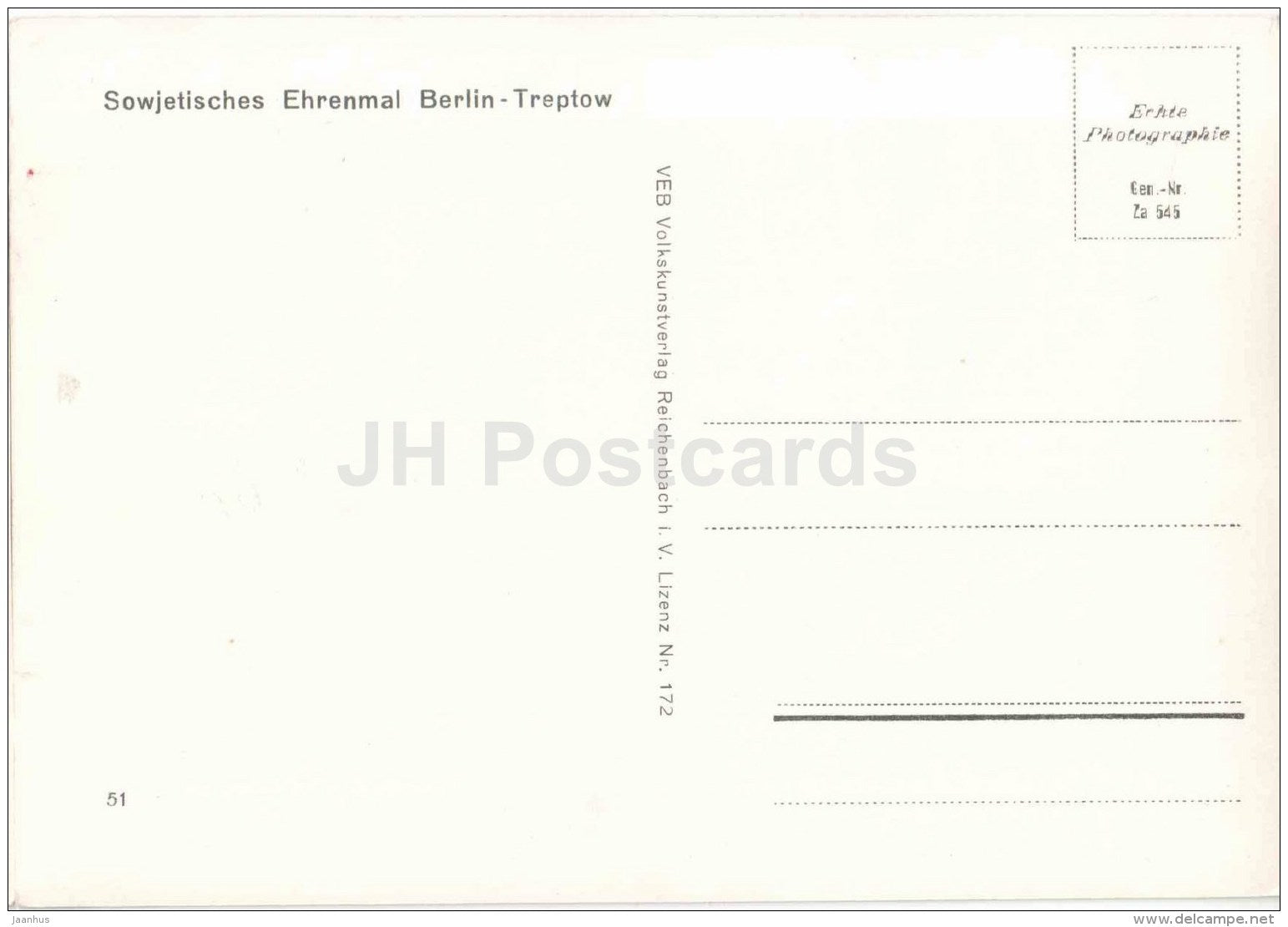 Sowjetisches Ehrenmal in Berlin - Treptow - soviet monument - Berlin - Germany - unused - JH Postcards
