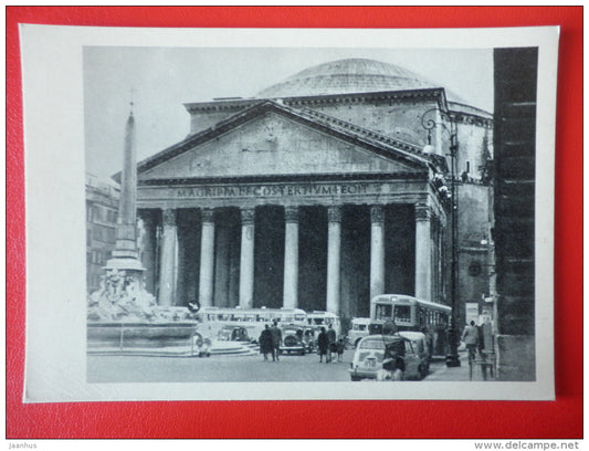 Pantheon in Rome , 115-125 AD - bus - Architecture of Ancient Rome - 1965 - Russia USSR - unused - JH Postcards