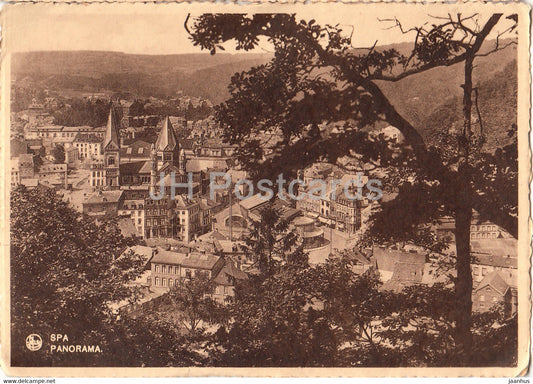 Spa - panorama - 15 - old postcard - Belgium - unused - JH Postcards