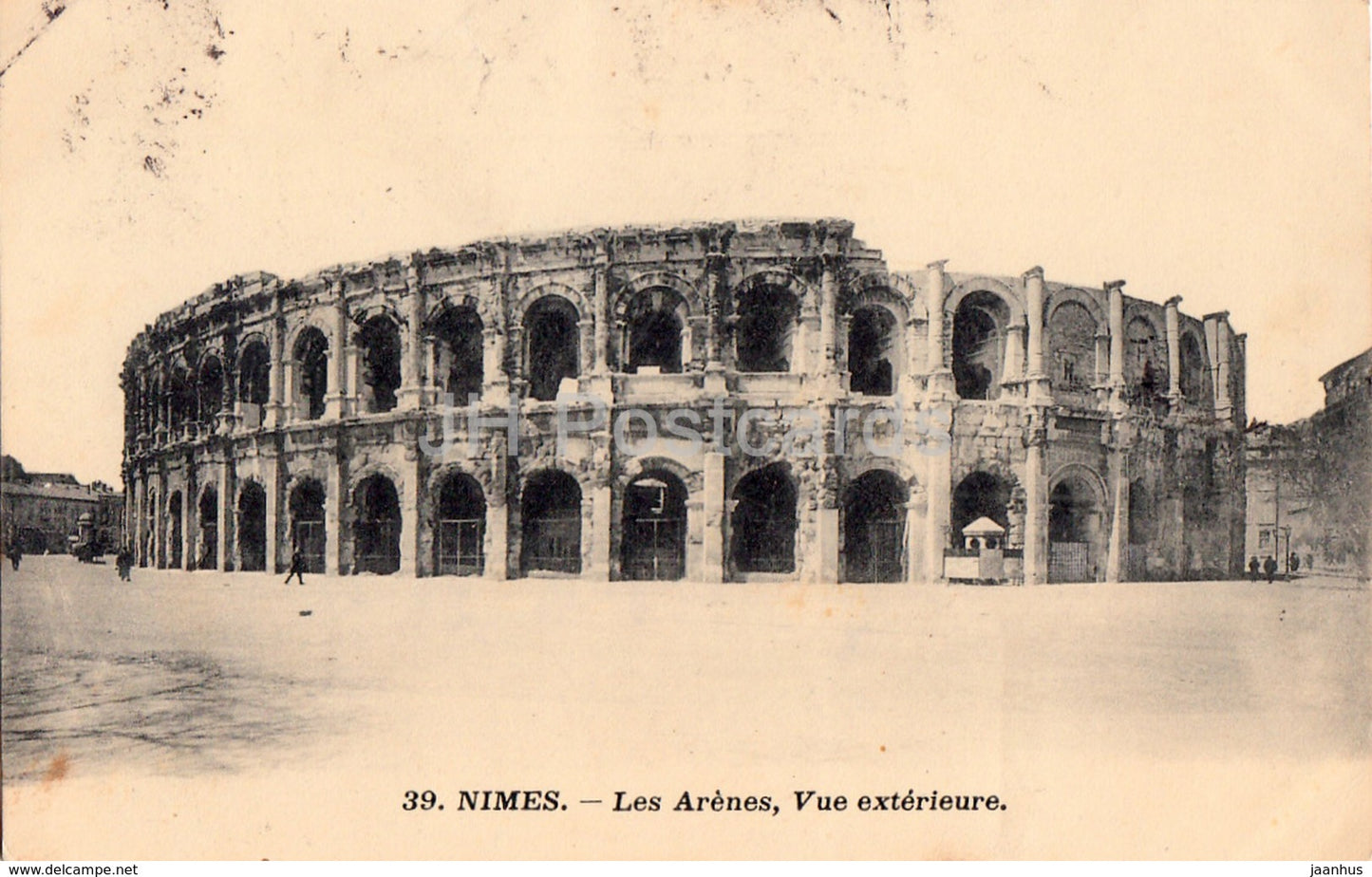Nimes - Les Arenes - Vue exterieure - 39 - 1912 - old postcard - France - used - JH Postcards