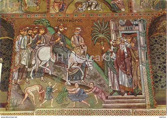 Palermo - Capella Palatina - Entrate di Gesu in Gerusalemme - Palatine Chapel - Jesus in Jerusalem - Italy - unused - JH Postcards