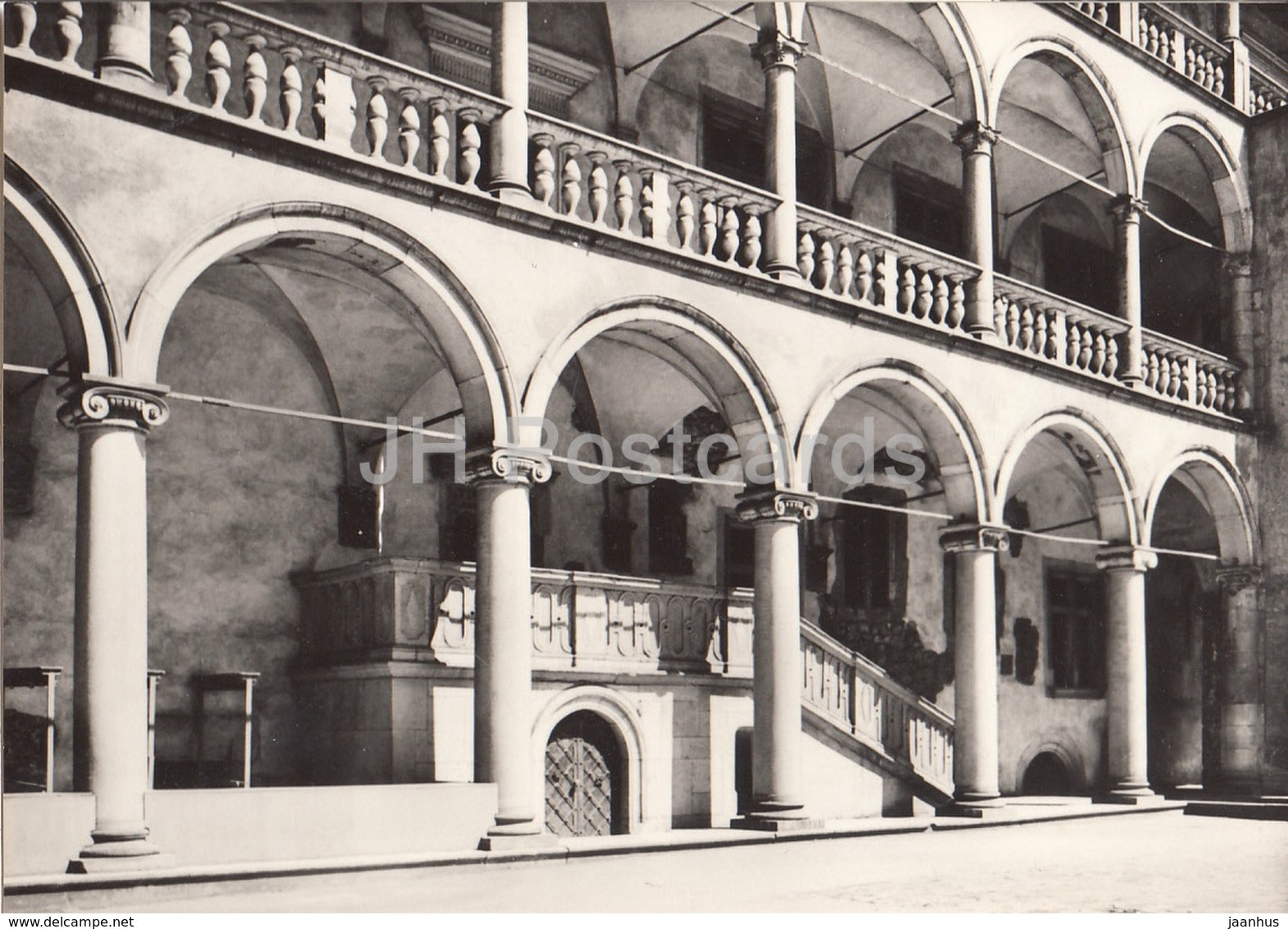 Krakow - Wawel - fragment of the arcaded courtyard - Poland - unused