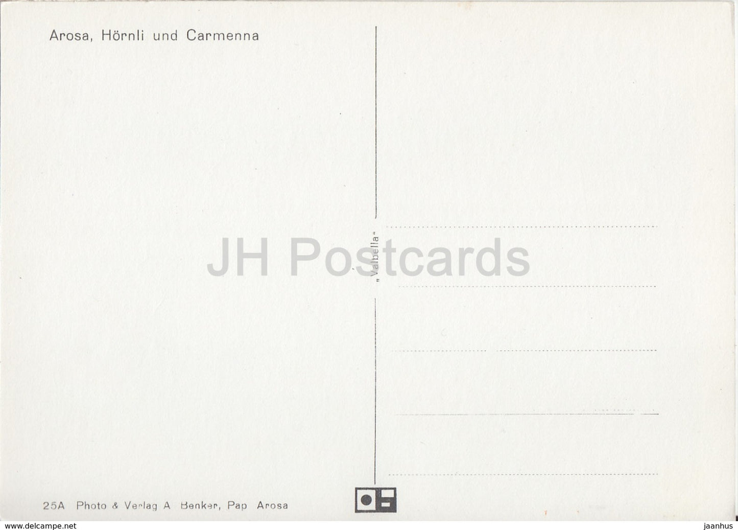 Arosa - Hornli - Carmenna - Switzerland - unused