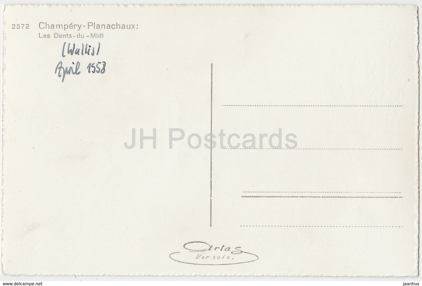 Champery-Planachaux - Les Dents-du-Midi - 2527 - Suisse - 1958 - occasion