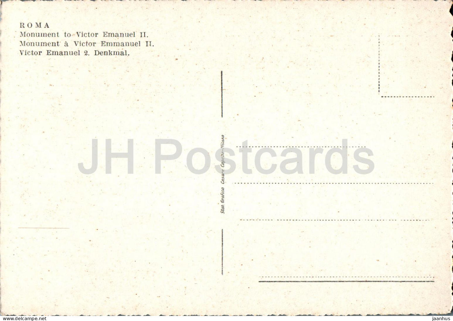 Roma - Rome - Monumento a Vittorio Emanuele II - Monument to Victor Emmanuel II - Italy - unused