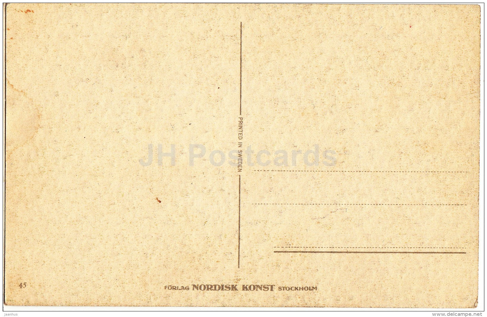 illustration by Jak. Edgren - humor - dragningslistan - agenda - man and woman - 45 - Sweden - unused - JH Postcards