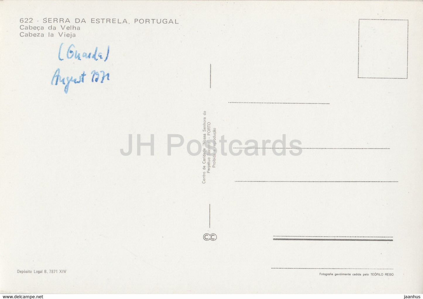 Serra da Estrela - Cabeca da Velha - 622 - 1971 - Portugal - used
