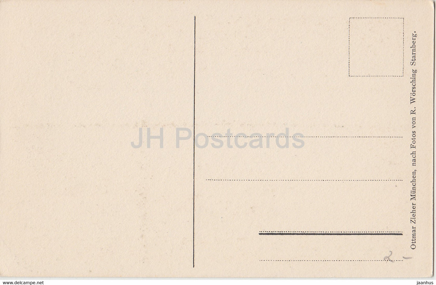 Am Starnberger See - sailing boat - old postcard - Germany - unused