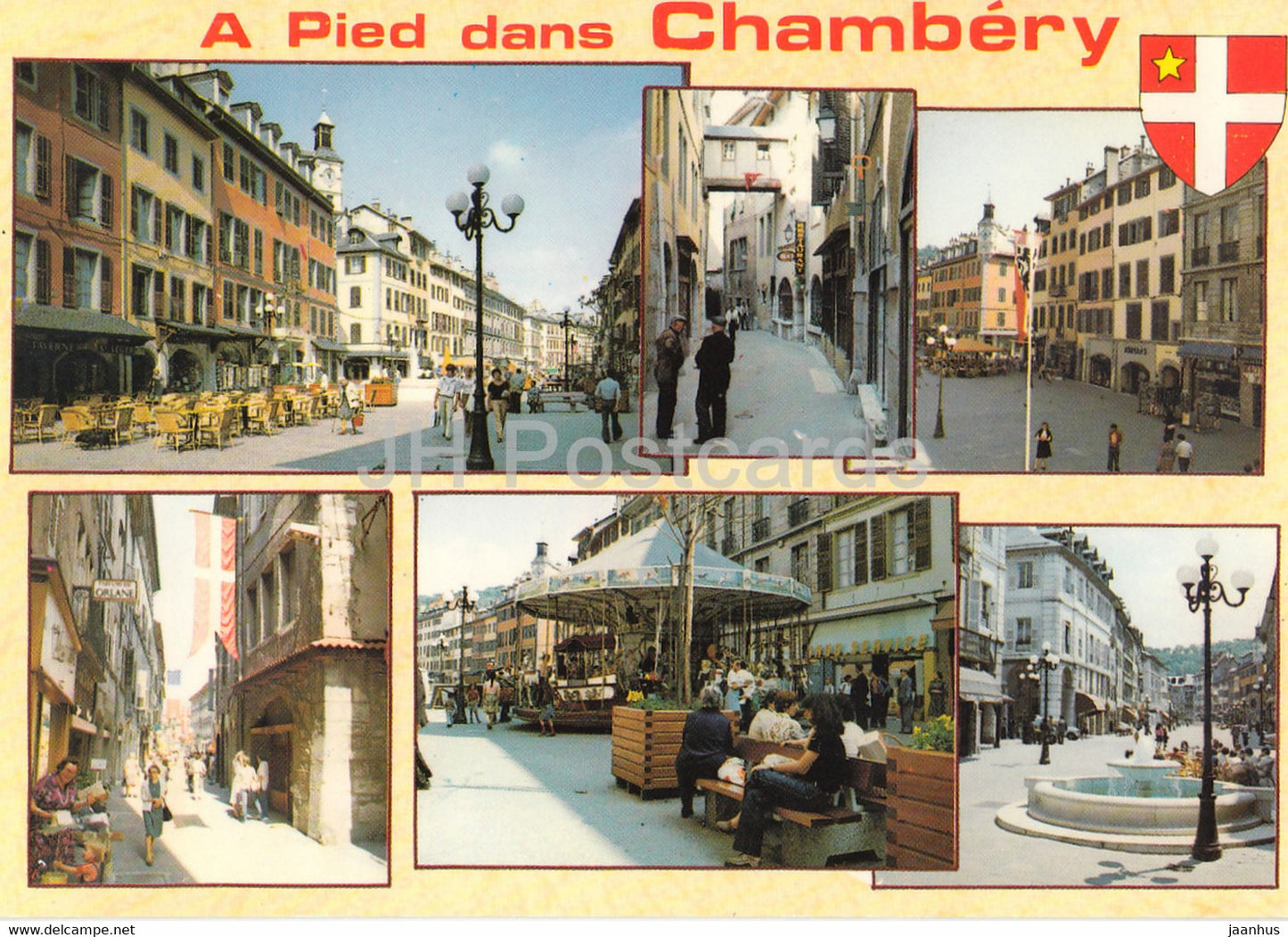 A Pied dans Chambery - Saint Leger - la rue Croix d'Or - rue Basse du Chateua - France - unused - JH Postcards