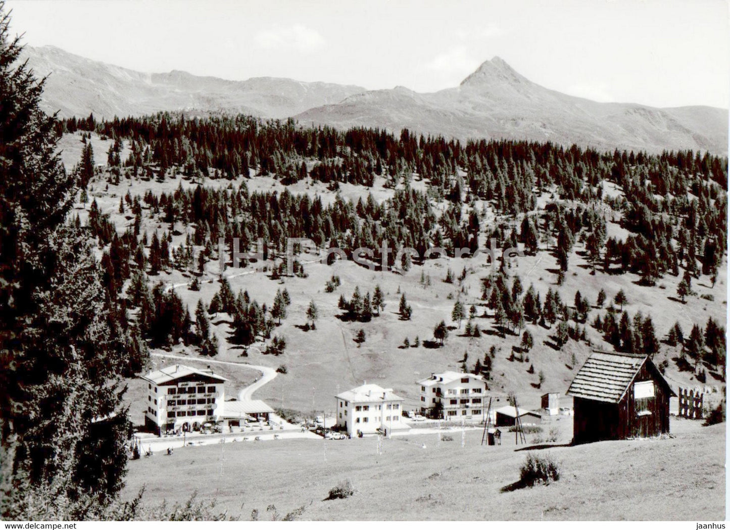 Passo Monte Croce - Comelico - Kreuzbergpass 1656 m - Albergo - Gasthof Popera - old postcard - Italy - unused - JH Postcards