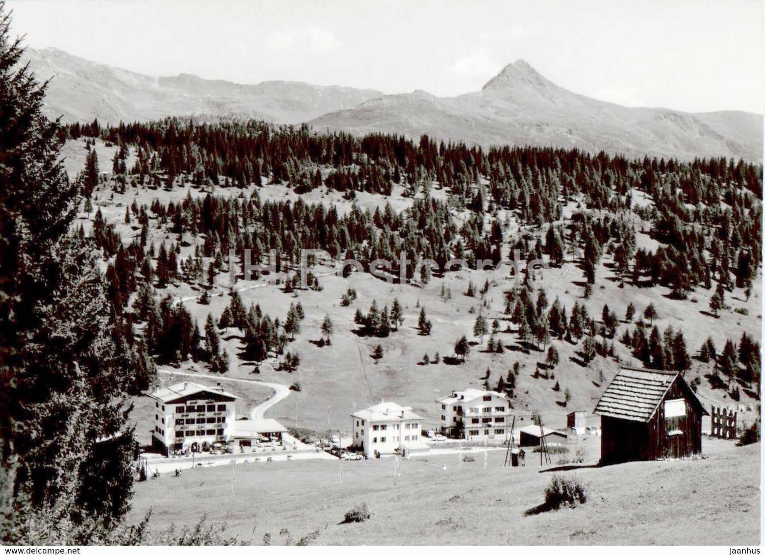 Passo Monte Croce - Comelico - Kreuzbergpass 1656 m - Albergo - Gasthof Popera - old postcard - Italy - unused - JH Postcards