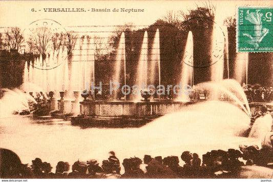 Versailles - Bassin de Neptune - 6 - old postcard - France - used - JH Postcards