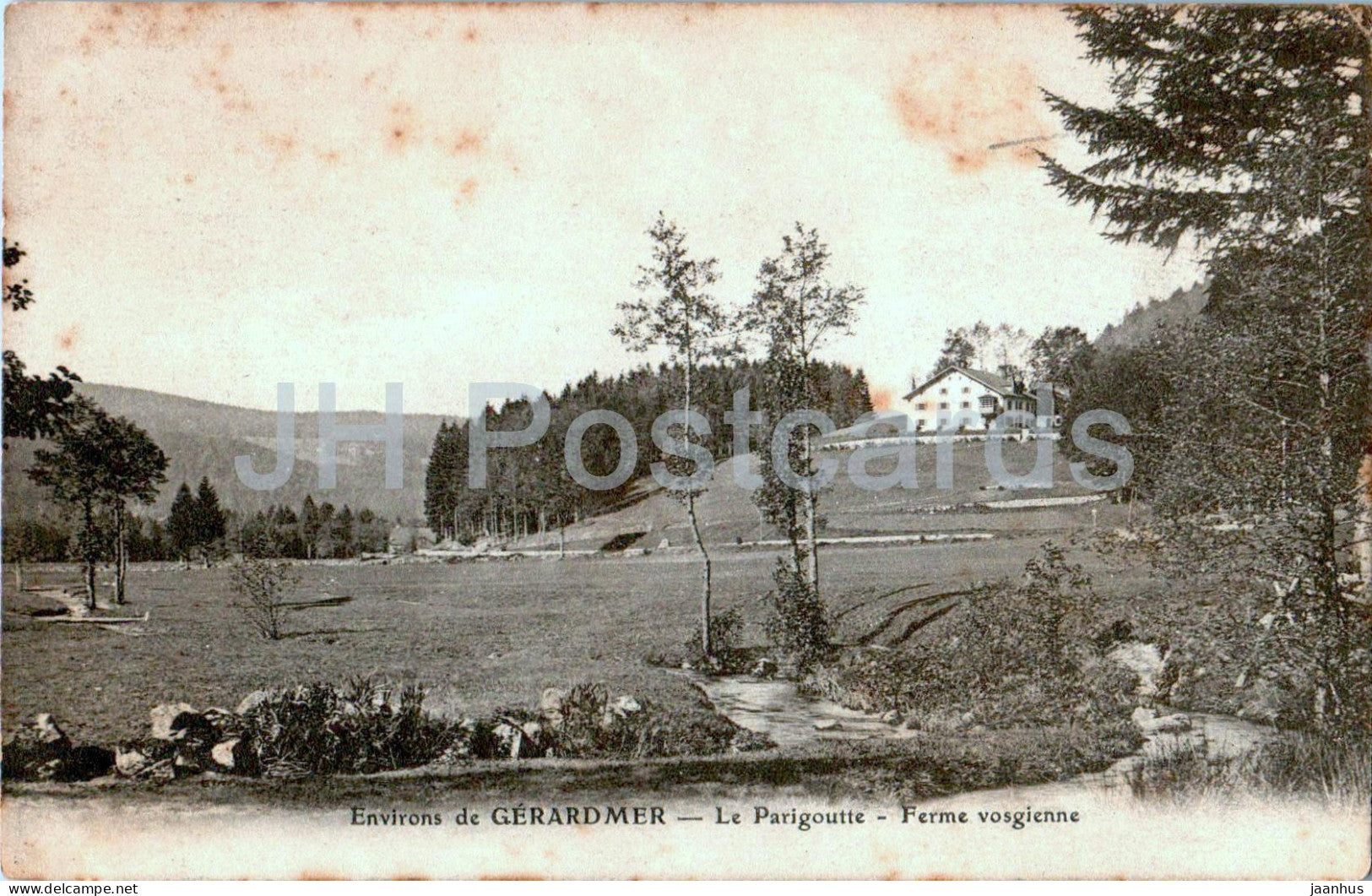 Environs de Gerardmer - Le Parigoutte - Ferme vosgienne - old postcard - 1919 - France - used - JH Postcards