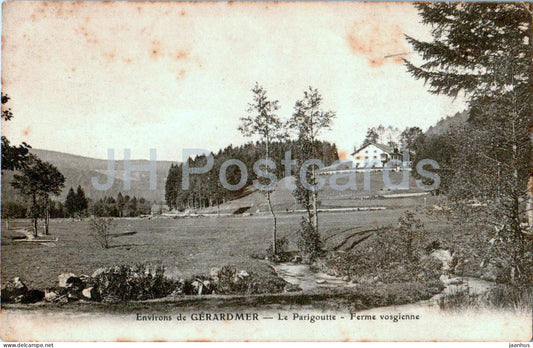 Environs de Gerardmer - Le Parigoutte - Ferme vosgienne - old postcard - 1919 - France - used - JH Postcards
