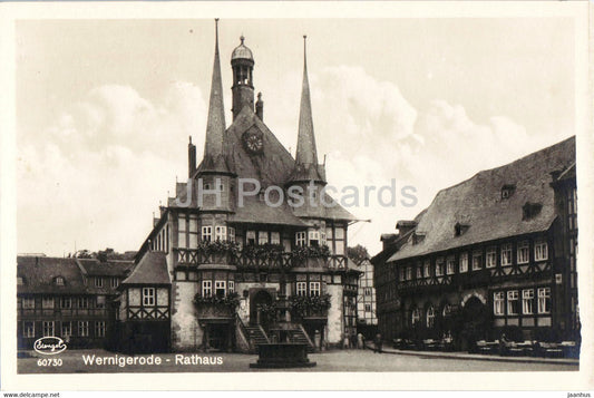 Wernigerode - Rathaus - town hall - 60730 - old postcard - Germany - unused - JH Postcards
