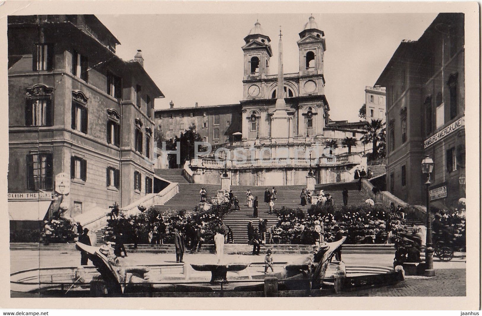 Roma - Rome - Chiesa della Trinita dei Monti - old postcard - Italy - unused - JH Postcards