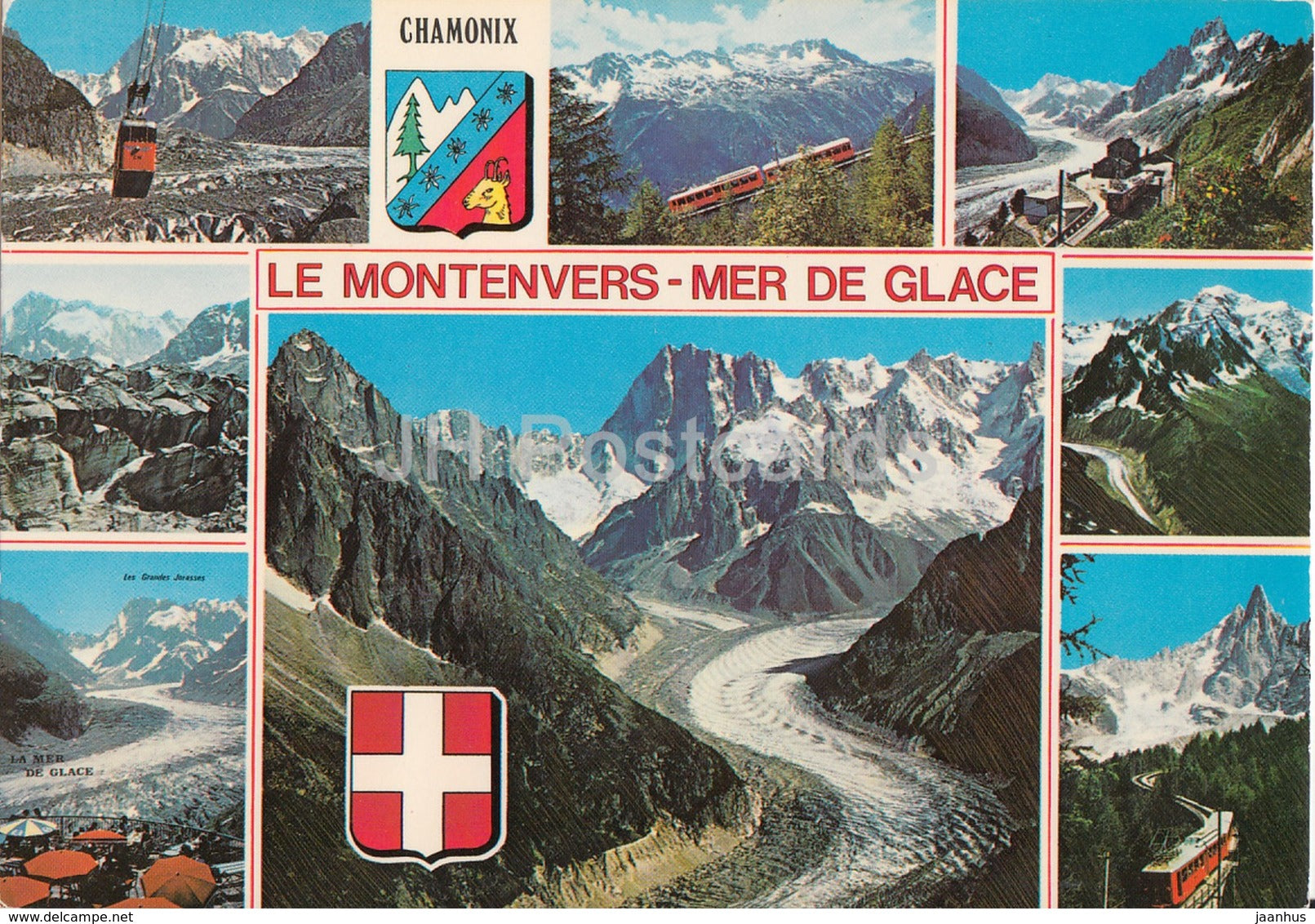 Le Montenvers - Mer de Glace - Chamonix - Mont Blanc - cable car - train - France - unused - JH Postcards