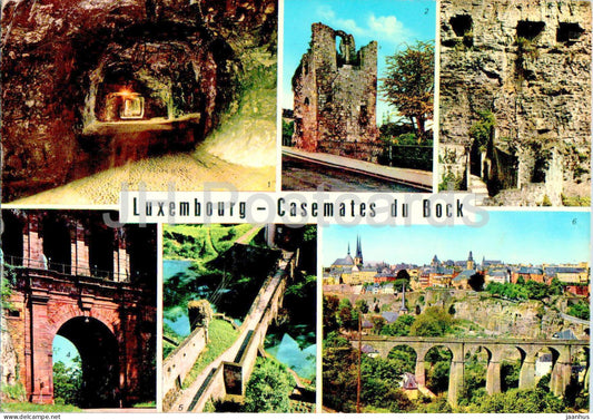 Luxembourg - Casemates du Bock - multiview - 88 - 1965 - Luxembourg - used - JH Postcards