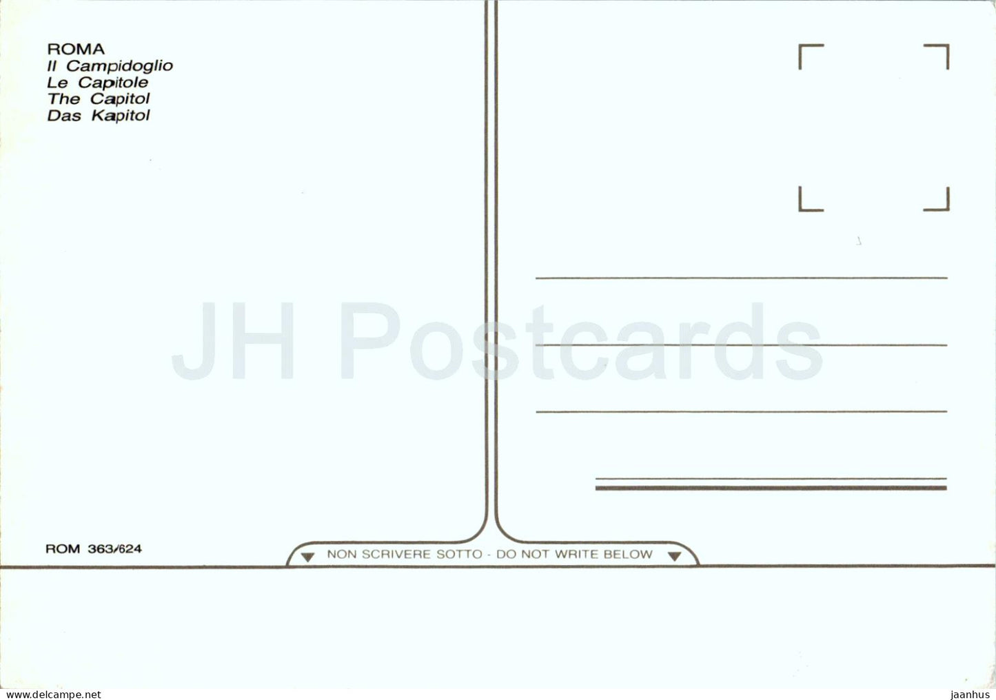 Roma - Rom - Il Campidoglio - Das Kapitol - 363/624 - Italien - unbenutzt 