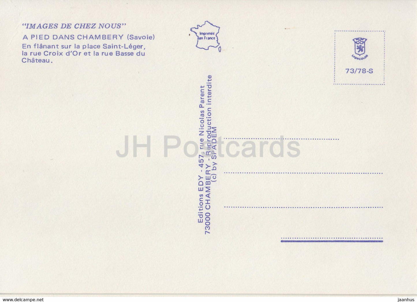 A Pied dans Chambery - Saint Léger - la rue Croix d'Or - rue Basse du Chateua - France - inutilisé