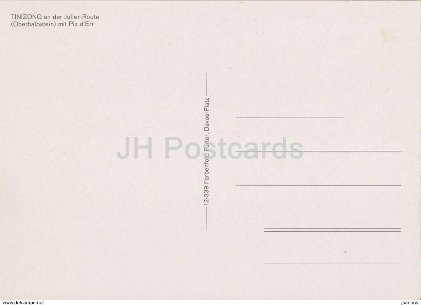 Tinizong an der Julier Route - Oberhalbstein mit Piz d'Err - Switzerland - unused