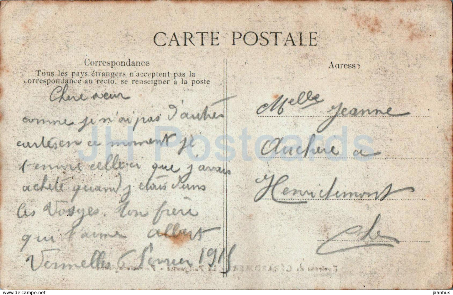 Environs de Gérardmer - Le Parigooutte - Ferme vosgienne - carte postale ancienne - 1919 - France - occasion 