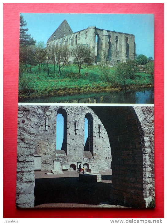 The Ruins of the Bridgetine Convent at Pirita , wall of the Abbey , 15th c - Tallinn - 1988 - Estonia USSR - unused - JH Postcards