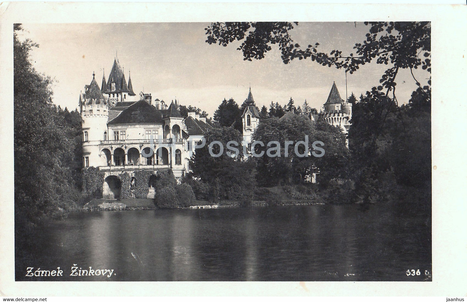 Zamek Zinkovy - castle - old postcard - Czech Republic - unused - JH Postcards