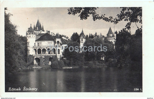 Zamek Zinkovy - castle - old postcard - Czech Republic - unused - JH Postcards