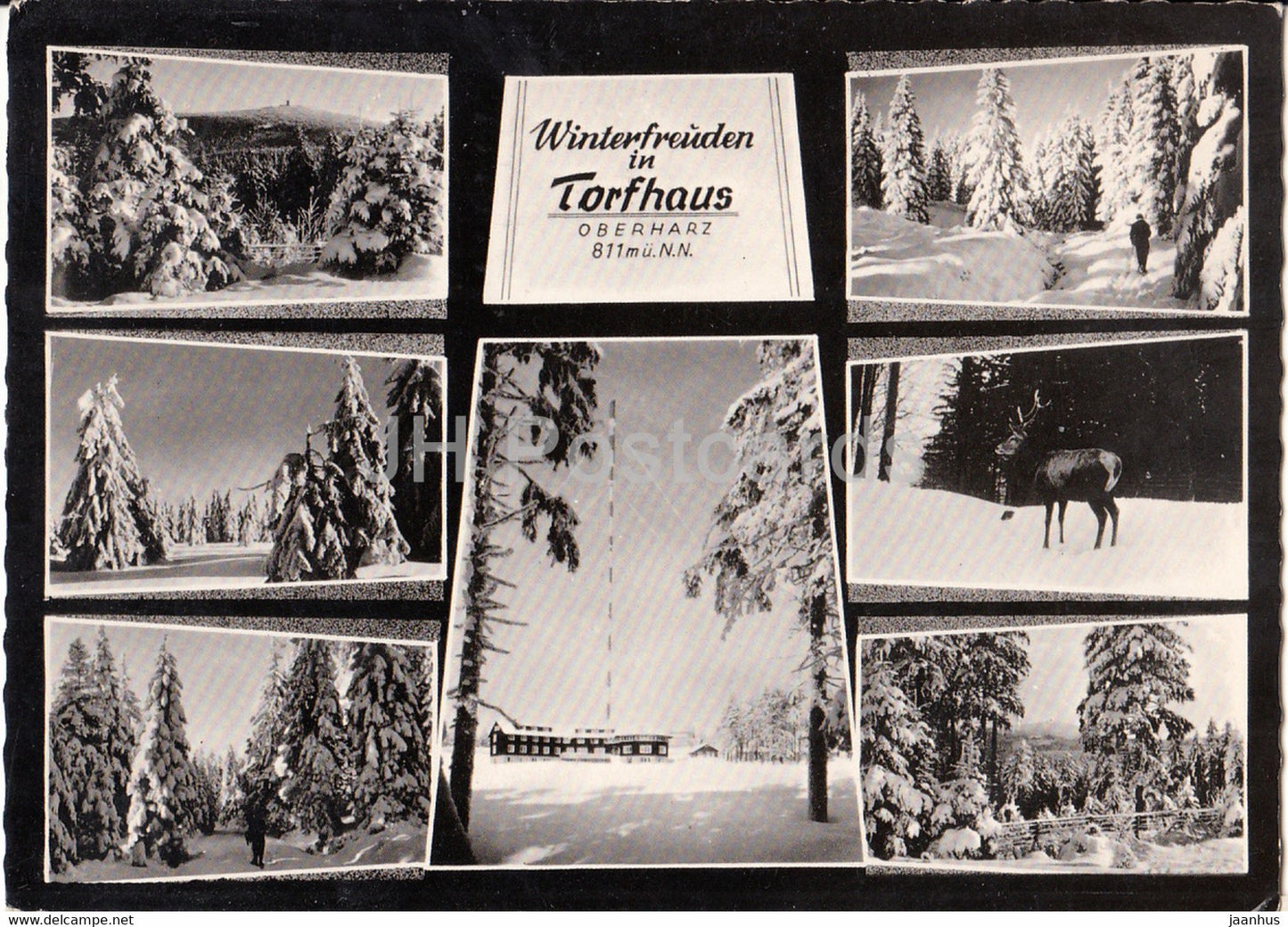Winterfreuden in Torfhaus Oberharz 811 m - 1968 - Germany - used - JH Postcards
