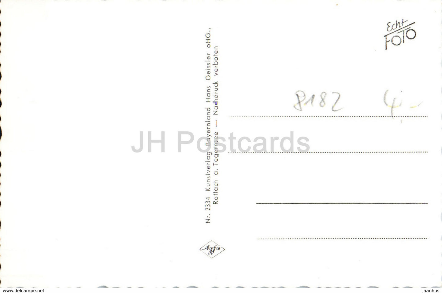 Tegernsee - Bad Wiessee mit Hirschberg und Kampen - alte Postkarte - Deutschland - unbenutzt