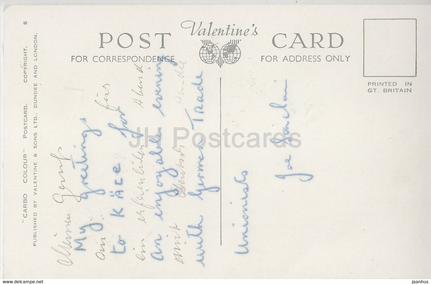 Ein Cottage in Irland – Eva Brennan – alte Postkarte – Irland – gebraucht
