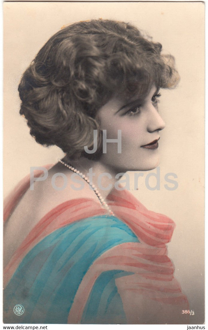 woman - NPG 386/3 - old postcard - 1928 - used - JH Postcards