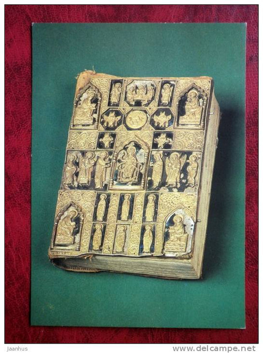 Gold and Silverwork in old Russia - The Gospels in silvergilt cover, 15th century - 1983 - Russia - USSR - unused - JH Postcards