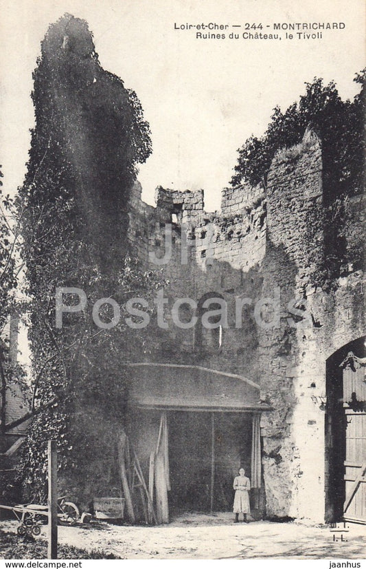Montrichard - Loir et Cher - Ruines du Chateau le Tivoli - castle ruins - 244 - old postcard - France - unused