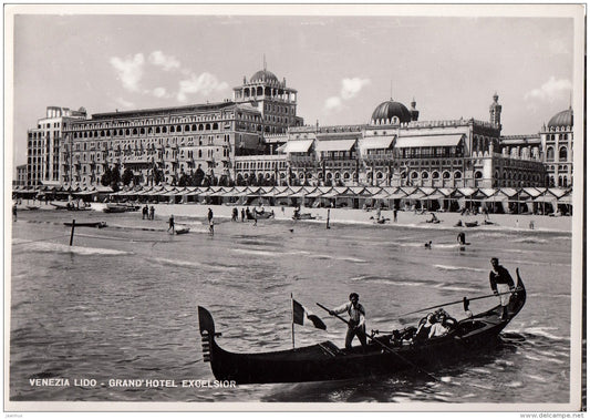 Venezia Lido - Grand Hotel Excelsior - gondola - 81 - Venice - Venezia - Italy - Italia - unused - JH Postcards
