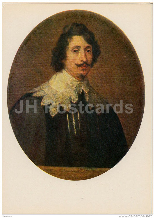 painting by Anthony van Dyck - Portrait of a Young Man , 1630s - Flemish art - 1980 - Russia USSR - unused - JH Postcards