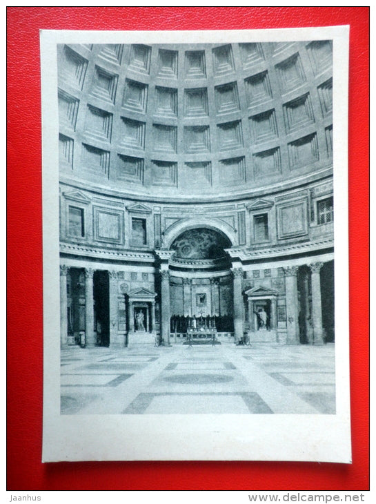 Pantheon in Rome , inner view , 115-125 AD - Architecture of Ancient Rome - 1965 - Russia USSR - unused - JH Postcards