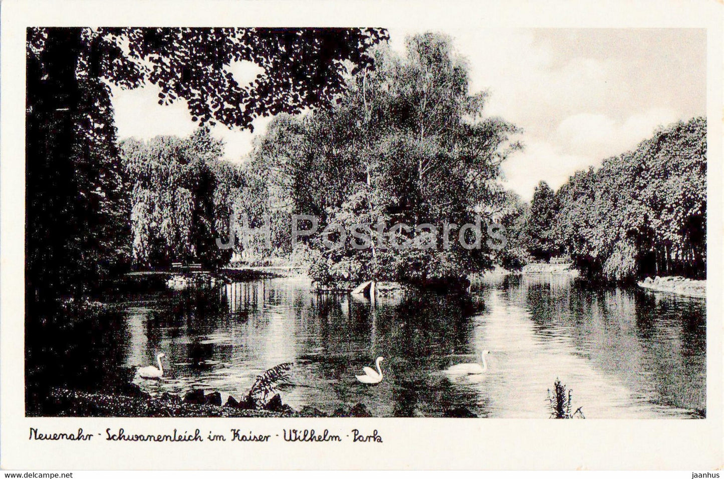Neuenahr - Schwanenteich im Kaiser Wilhelm Park - old postcard - 1943 - Germany - used - JH Postcards