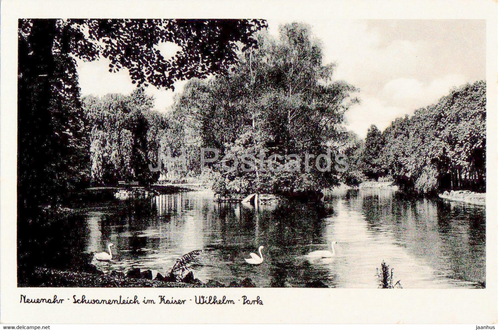 Neuenahr - Schwanenteich im Kaiser Wilhelm Park - old postcard - 1943 - Germany - used - JH Postcards