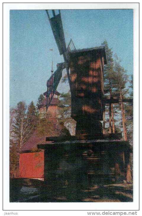 Museum of ancient architecture on the island Saurasaari - windmill - Helsinki - 1971 - Finland - unused - JH Postcards